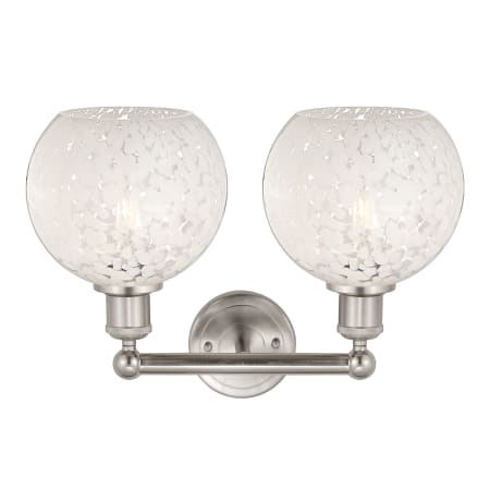 A large image of the Innovations Lighting 616-2W 12 17 White Mouchette Vanity Alternate Image