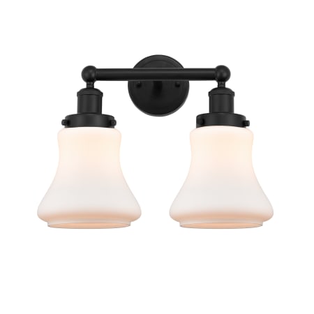 A large image of the Innovations Lighting 616-2W-10-16 Bellmont Vanity Matte Black / Matte White