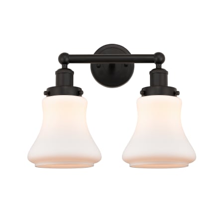 A large image of the Innovations Lighting 616-2W-10-16 Bellmont Vanity Oil Rubbed Bronze / Matte White