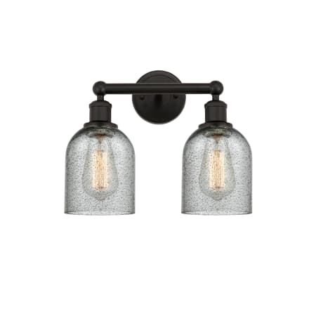 A large image of the Innovations Lighting 616-2W-12-14 Caledonia Vanity Oil Rubbed Bronze / Charcoal