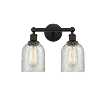 A large image of the Innovations Lighting 616-2W-12-14 Caledonia Vanity Oil Rubbed Bronze / Mica