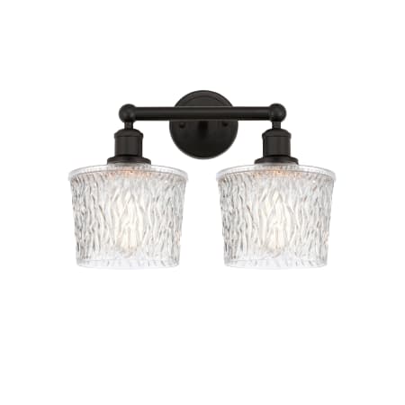 A large image of the Innovations Lighting 616-2W-11-16 Niagra Vanity Oil Rubbed Bronze / Clear