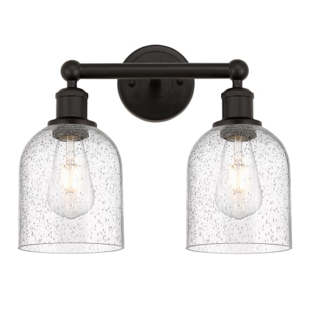 A large image of the Innovations Lighting 616-2W 12 15 Bella Vanity Oil Rubbed Bronze / Seedy