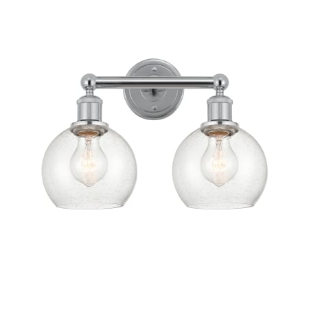 A large image of the Innovations Lighting 616-2W-11-15 Athens Vanity Polished Chrome / Seedy