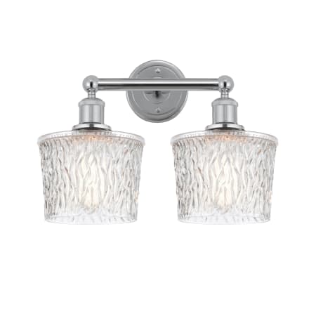 A large image of the Innovations Lighting 616-2W-11-16 Niagra Vanity Polished Chrome / Clear