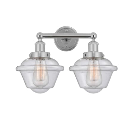 A large image of the Innovations Lighting 616-2W-10-16 Oxford Vanity Polished Chrome / Seedy