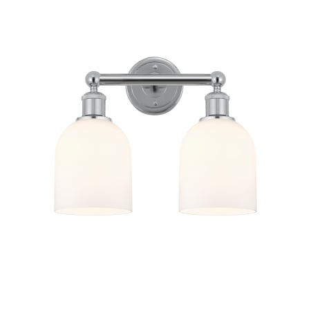 A large image of the Innovations Lighting 616-2W 12 15 Bella Vanity Polished Chrome / Glossy White