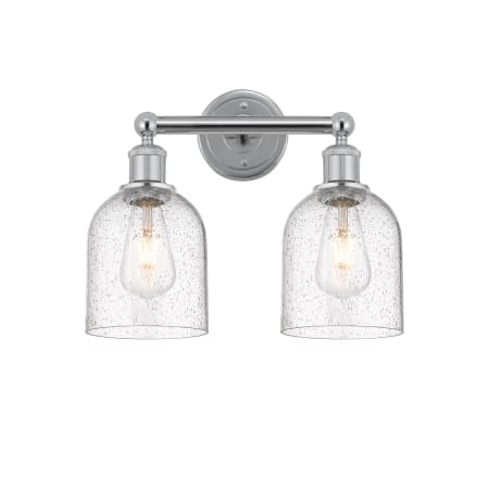 A large image of the Innovations Lighting 616-2W 12 15 Bella Vanity Polished Chrome / Seedy