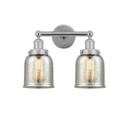 A large image of the Innovations Lighting 616-2W-10-16 Bell Vanity Polished Chrome / Mercury