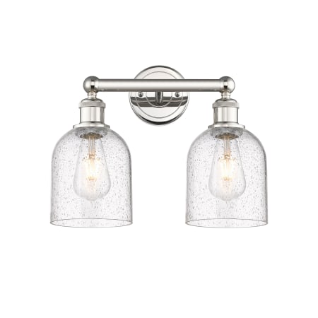 A large image of the Innovations Lighting 616-2W 12 15 Bella Vanity Polished Nickel / Seedy