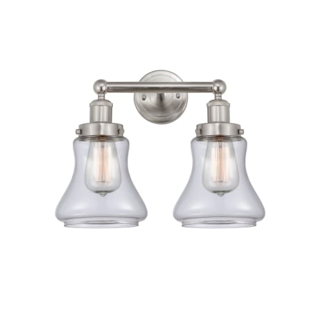 A large image of the Innovations Lighting 616-2W-10-16 Bellmont Vanity Brushed Satin Nickel / Clear