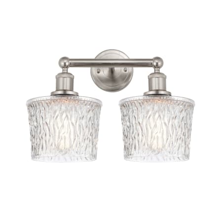 A large image of the Innovations Lighting 616-2W-11-16 Niagra Vanity Brushed Satin Nickel / Clear