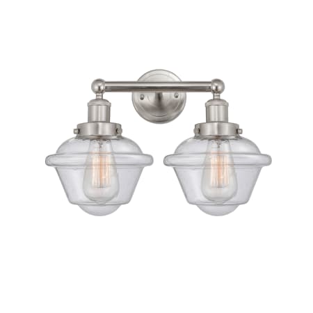 A large image of the Innovations Lighting 616-2W-10-16 Oxford Vanity Brushed Satin Nickel / Seedy