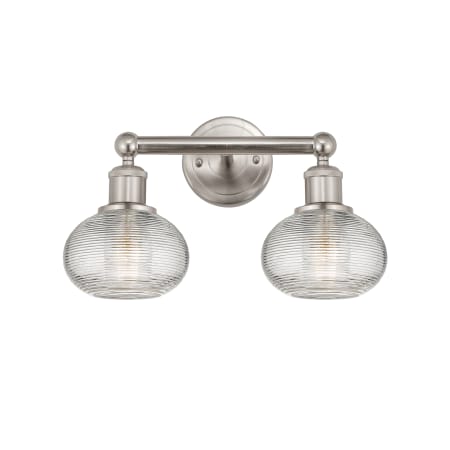 A large image of the Innovations Lighting 616-2W 9 15 Ithaca Vanity Brushed Satin Nickel