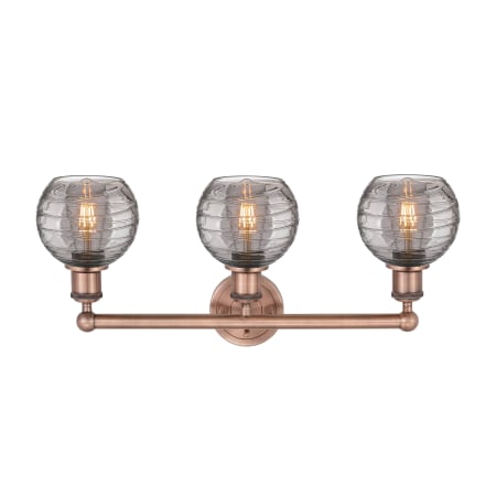 A large image of the Innovations Lighting 616-3W 10 24 Athens Deco Swirl Vanity Alternate Image