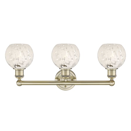 A large image of the Innovations Lighting 616-3W 10 24 White Mouchette Vanity Alternate Image