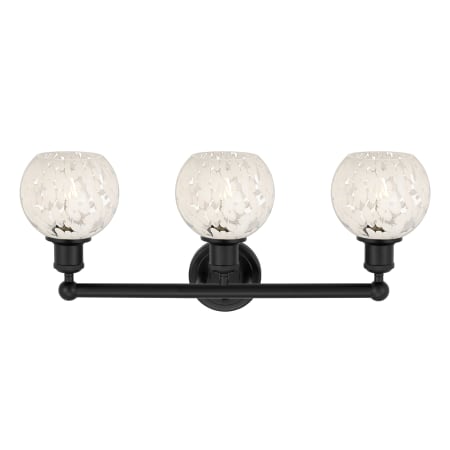 A large image of the Innovations Lighting 616-3W 10 24 White Mouchette Vanity Alternate Image