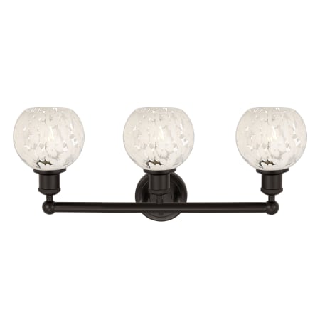 A large image of the Innovations Lighting 616-3W 10 24 White Mouchette Vanity Alternate Image