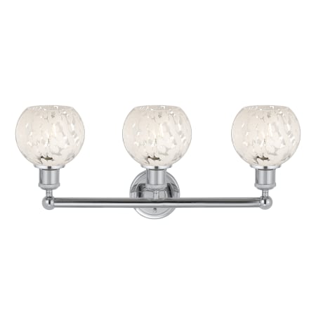 A large image of the Innovations Lighting 616-3W 10 24 White Mouchette Vanity Alternate Image