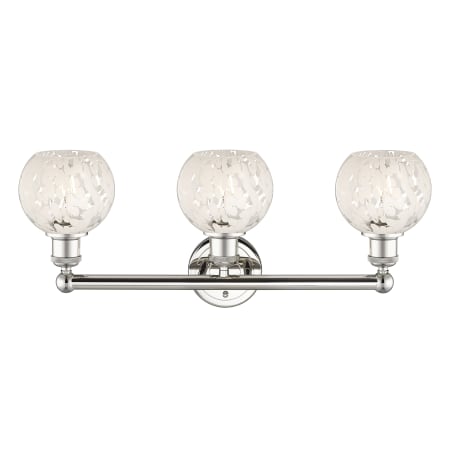 A large image of the Innovations Lighting 616-3W 10 24 White Mouchette Vanity Alternate Image