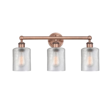 A large image of the Innovations Lighting 616-3W-12-23 Cobbleskill Vanity Alternate Image