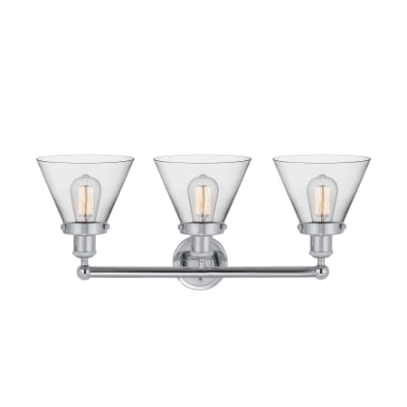 A large image of the Innovations Lighting 616-3W-12-26 Cone Vanity Alternate Image