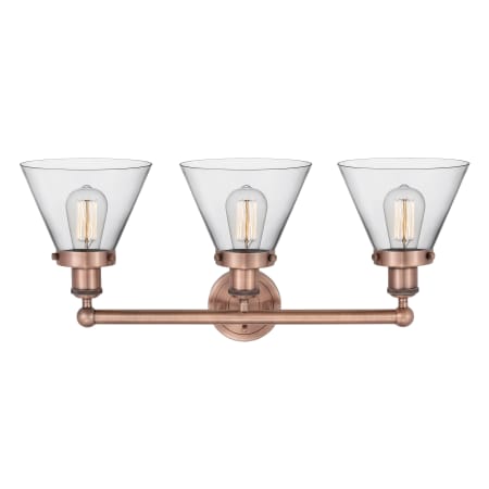 A large image of the Innovations Lighting 616-3W-12-26 Cone Vanity Alternate Image