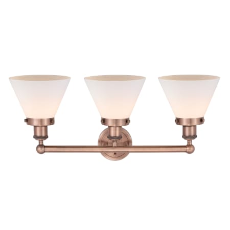 A large image of the Innovations Lighting 616-3W-12-26 Cone Vanity Alternate Image