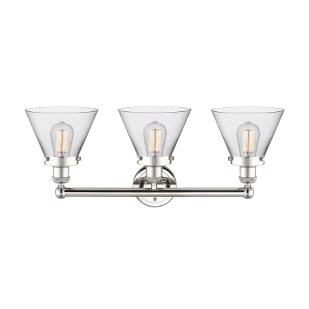 A large image of the Innovations Lighting 616-3W-12-26 Cone Vanity Alternate Image