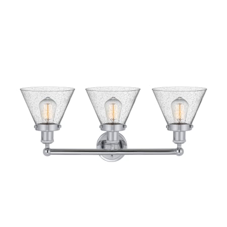 A large image of the Innovations Lighting 616-3W-12-26 Cone Vanity Alternate Image