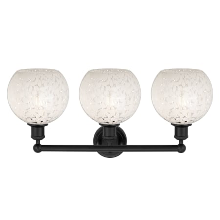 A large image of the Innovations Lighting 616-3W 12 26 White Mouchette Vanity Alternate Image