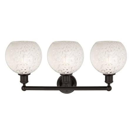 A large image of the Innovations Lighting 616-3W 12 26 White Mouchette Vanity Alternate Image