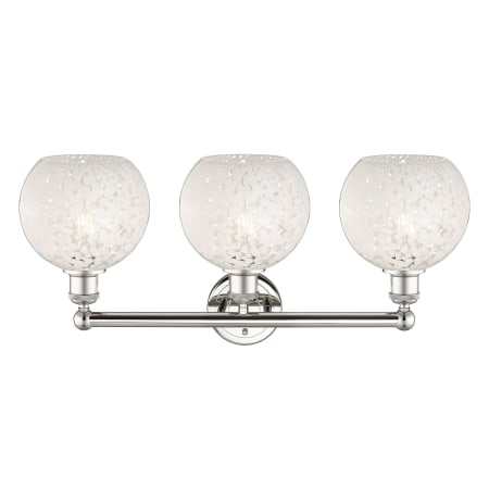 A large image of the Innovations Lighting 616-3W 12 26 White Mouchette Vanity Alternate Image