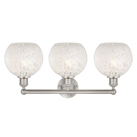 A large image of the Innovations Lighting 616-3W 12 26 White Mouchette Vanity Alternate Image