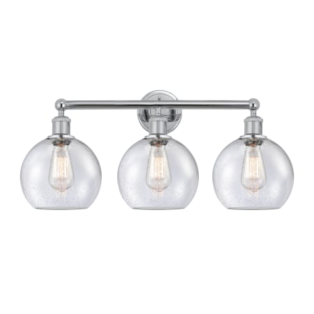 A large image of the Innovations Lighting 616-3W-13-26 Athens Vanity Polished Chrome / Seedy