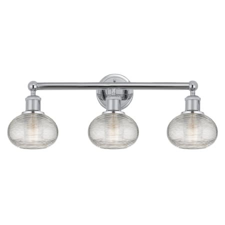 A large image of the Innovations Lighting 616-3W 9 24 Ithaca Vanity Polished Chrome