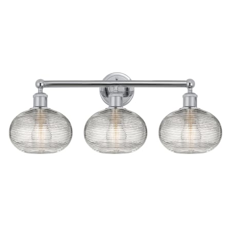 A large image of the Innovations Lighting 616-3W 11 26 Ithaca Vanity Polished Chrome