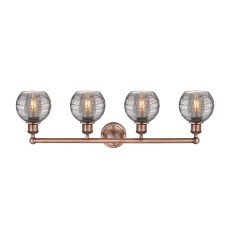 A large image of the Innovations Lighting 616-4W 10 33 Athens Deco Swirl Vanity Alternate Image