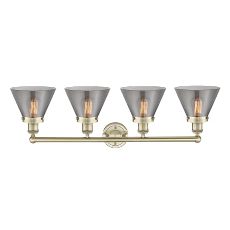 A large image of the Innovations Lighting 616-4W-10-34 Cone Vanity Alternate Image