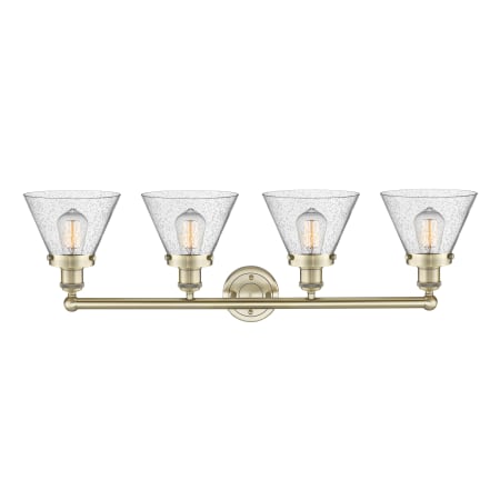 A large image of the Innovations Lighting 616-4W-10-34 Cone Vanity Alternate Image