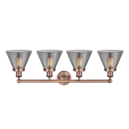 A large image of the Innovations Lighting 616-4W-10-34 Cone Vanity Alternate Image