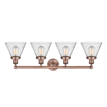 A large image of the Innovations Lighting 616-4W-10-34 Cone Vanity Alternate Image