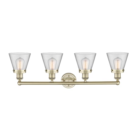 A large image of the Innovations Lighting 616-4W-10-34 Cone Vanity Alternate Image