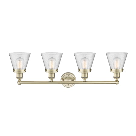 A large image of the Innovations Lighting 616-4W-10-34 Cone Vanity Alternate Image