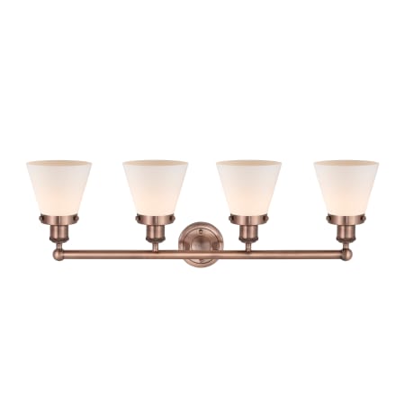 A large image of the Innovations Lighting 616-4W-10-34 Cone Vanity Alternate Image