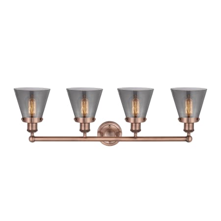 A large image of the Innovations Lighting 616-4W-10-34 Cone Vanity Alternate Image