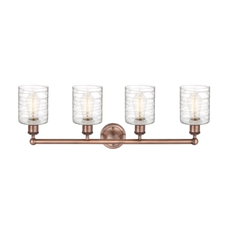 A large image of the Innovations Lighting 616-4W-12-32 Cobbleskill Vanity Alternate Image