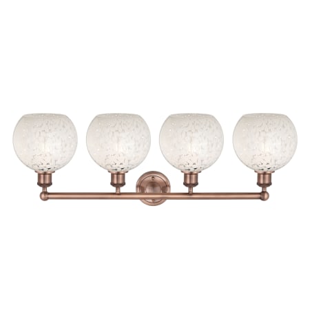 A large image of the Innovations Lighting 616-4W 12 35 White Mouchette Vanity Alternate Image