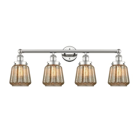 A large image of the Innovations Lighting 616-4W-10-34 Chatham Vanity Polished Nickel / Mercury
