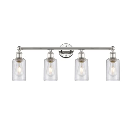 A large image of the Innovations Lighting 616-4W-11-31 Clymer Vanity Polished Nickel / Seedy